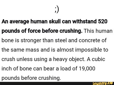 How much force is needed to crush a skull?