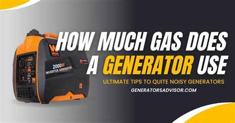 How much fuel does 1 hour of generator consume?