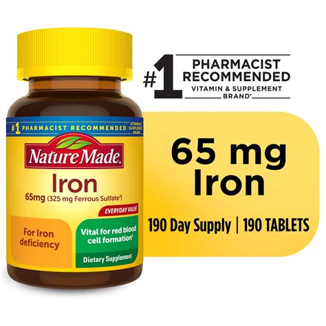 How much iron is 325 mg?