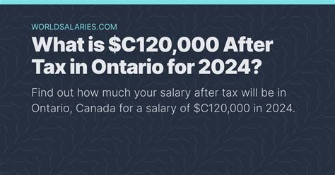 How much is $120,000 salary after taxes in Ontario?