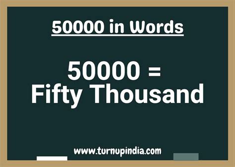 How much is $50000 in words?
