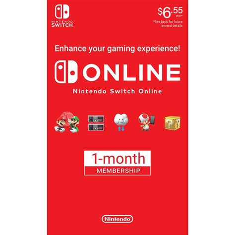 How much is Nintendo Online 1 month?
