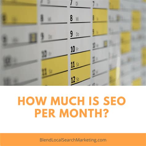 How much is SEO per month?