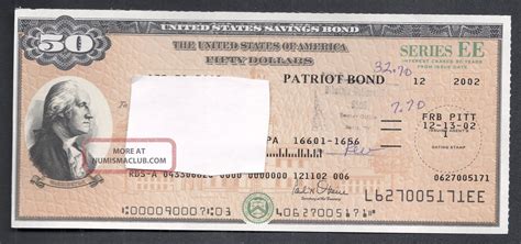 How much is a $50 Patriot bond worth after 20 years?