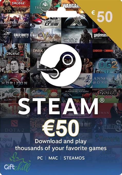 How much is a 50 euro Steam card?