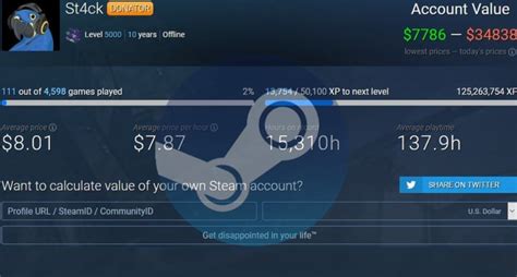 How much is a Steam account?