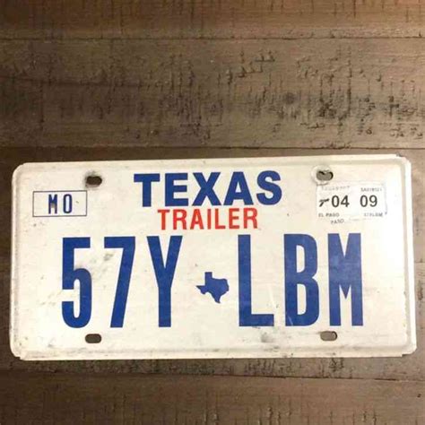 How much is a license plate for a trailer in Texas?