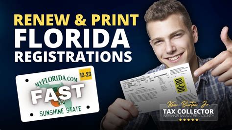 How much is car registration renewal in Florida?