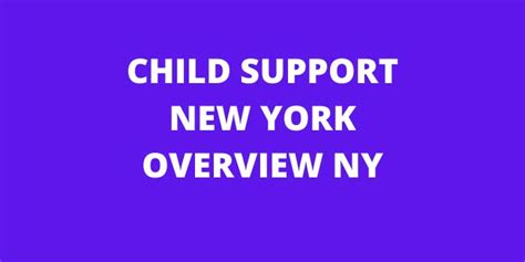 How much is child support in NY?