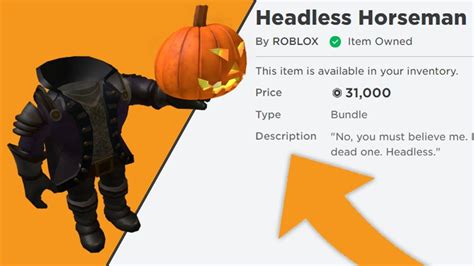 How much is headless on Roblox?