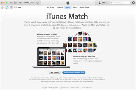How much is the iTunes Match subscription?