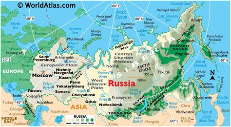 How much land does Russia have in Europe?