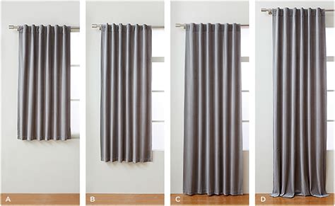 How much longer should curtains be than the window?