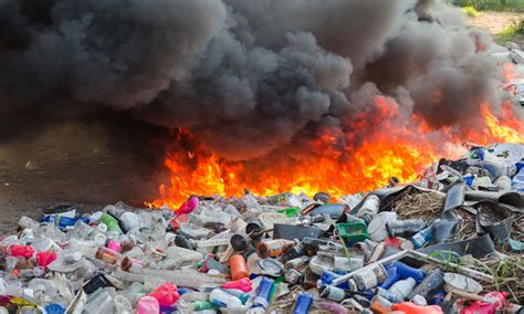How much plastic is toxic burning?