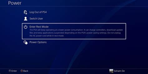 How much power does PS4 use in rest mode?