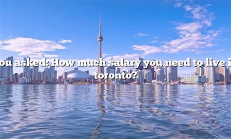 How much salary is enough to live in Toronto?