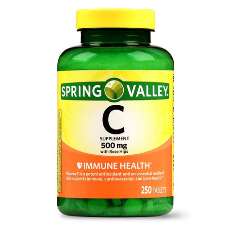 How much vitamin C is in a 500mg tablet?