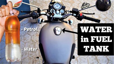 How much water is OK in gas tank?