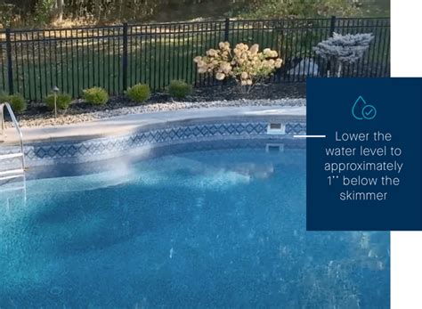 How much water should be in pool for winter?