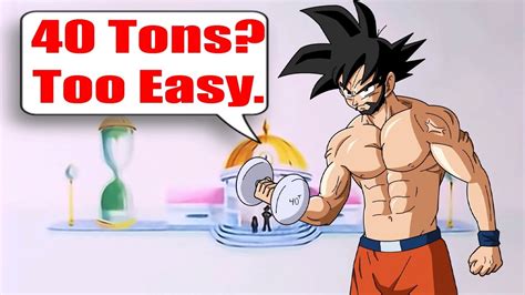 How much weight can Goku lift?