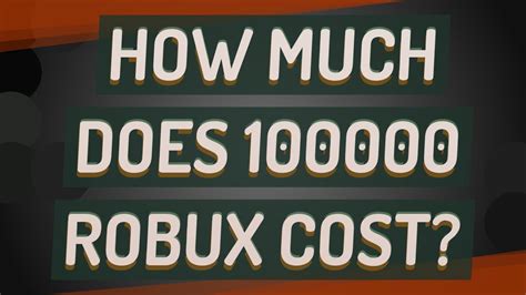 How much would a million Robux cost?