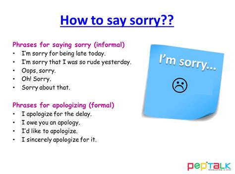 How not to say sorry?