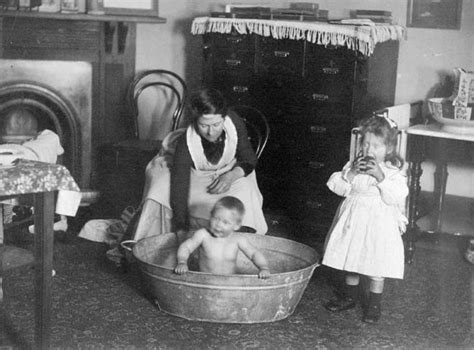 How often do people bathe 100 years ago?