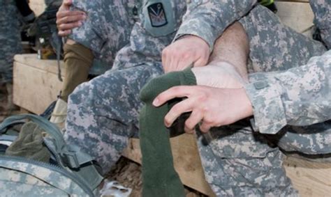 How often do soldiers change socks?