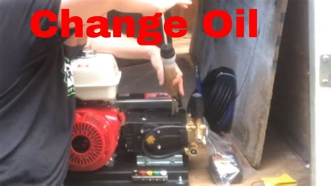 How often should I change the oil in my pressure washer?