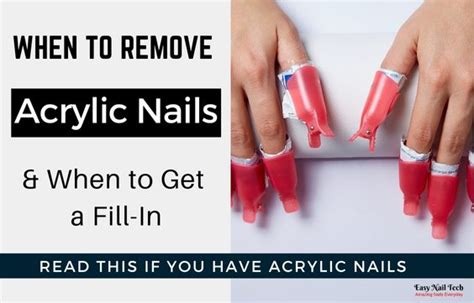 How often should acrylic nails be removed?