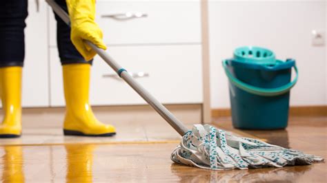 How often should floors be mopped?