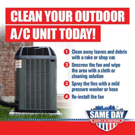 How often should outside AC be cleaned?