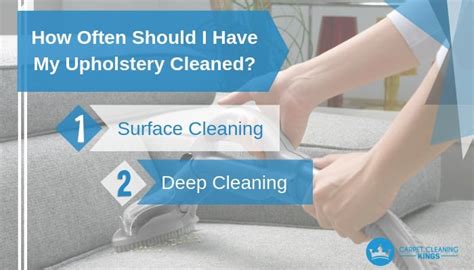 How often should upholstery be cleaned?
