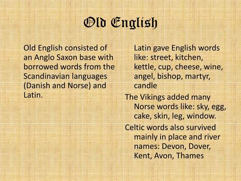 How old is English language?