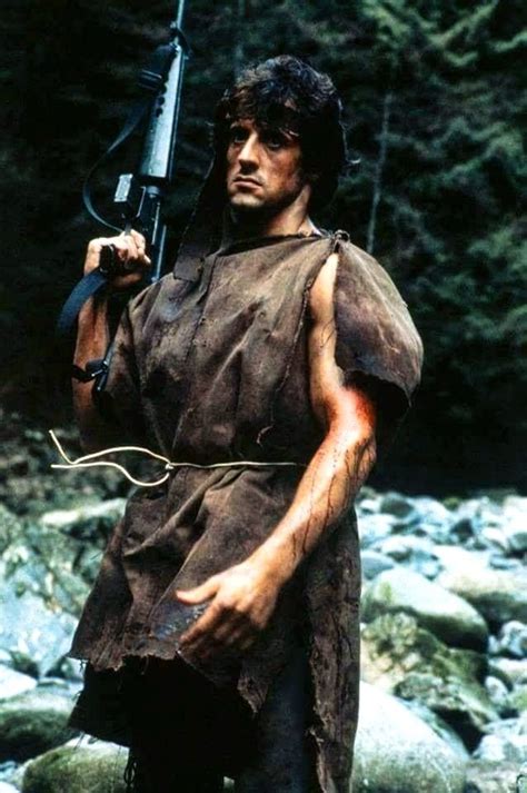 How old is Sylvester Stallone in First Blood?