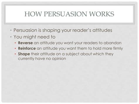 How persuasion works?