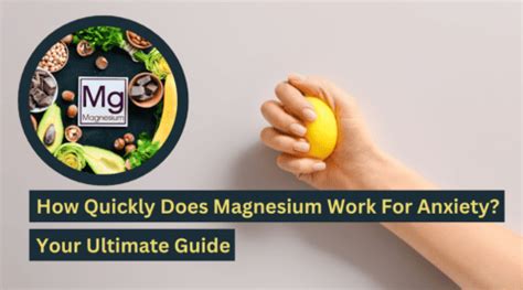 How quickly does magnesium work for anxiety?