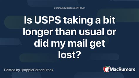How rare is it for mail to get lost?