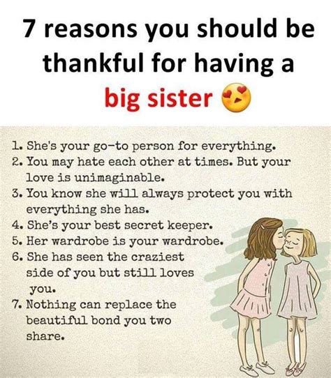 How should a big sister be?