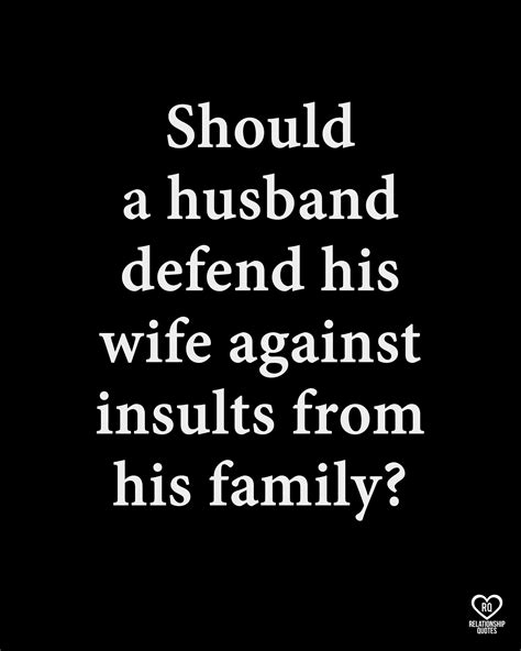 How should a husband defend his wife?