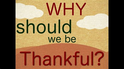 How should we be thankful?