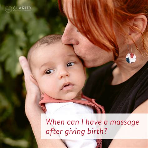 How soon can you get a massage after giving birth?