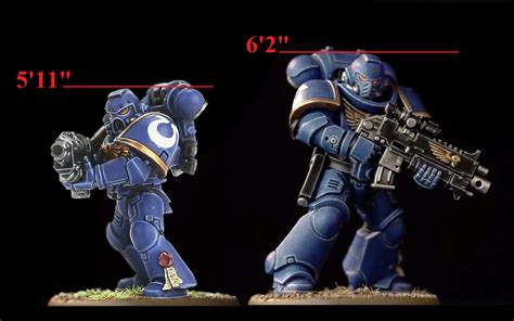How tall are Primaris in 40k?
