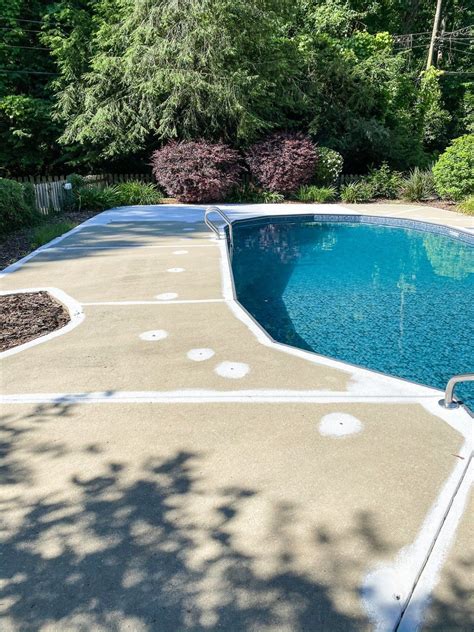 How thick should concrete be around a pool?