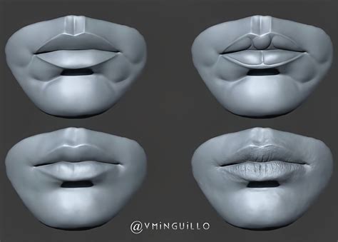 How to 3d sculpt lips?