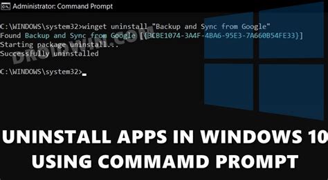 How to Uninstall app from command line?
