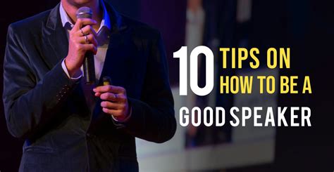 How to be a good speaker?