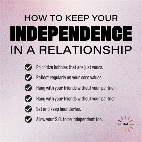 How to be independent in a relationship?