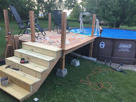 How to build an inexpensive pool deck?