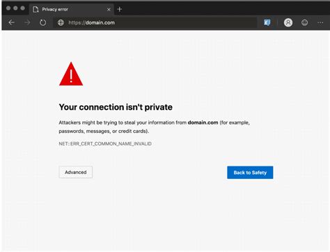How to bypass your connection isn t private on Microsoft Edge?